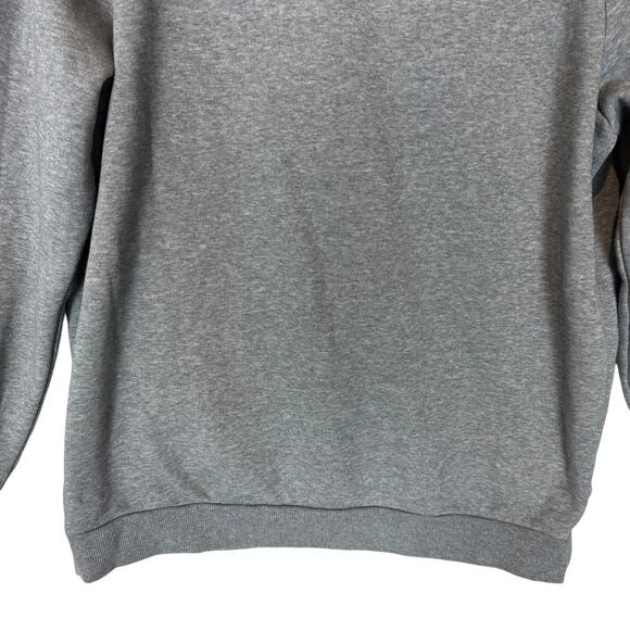 Puma Tracksuit Set Mens Large Heather Gray Stretch Logo Fleece Lined Crewneck - Picture 5 of 16